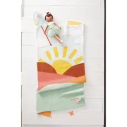 48"x58" Knit Kids' Throw Sunshine Blue - Pillowfort™ -Pillowfort Kids Outlet Store GUEST 24eb10dc 6375 4b35 976d b6a58a627356