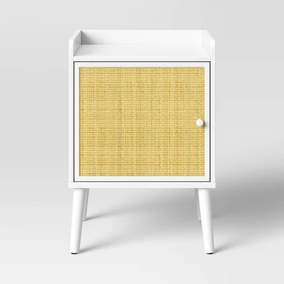 Rattan And Wood Bedside Kids' Table White - Pillowfort™ 3 Rattan And Wood Bedside Kids' Table White - Pillowfort™ - Image 3