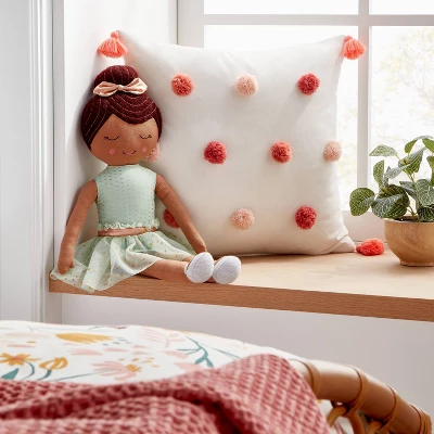 Square Tassel Kids' Throw Pillow Pink - Pillowfort™ 2 Square Tassel Kids' Throw Pillow Pink - Pillowfort™ - Image 2