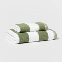 Striped Kids’ Towel Green With SILVADUR™ Antimicrobial Technology Green - Pillowfort™ -Pillowfort Kids Outlet Store GUEST 56c1447c eb16 484e a85c 20da38f4280c