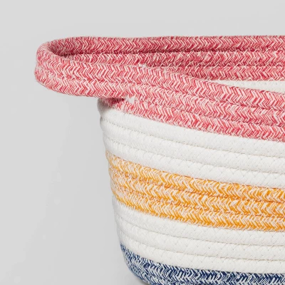 Striped Coiled Rope Kids' Storage Bin - Pillowfort™ 2 Striped Coiled Rope Kids' Storage Bin - Pillowfort™ - Image 2